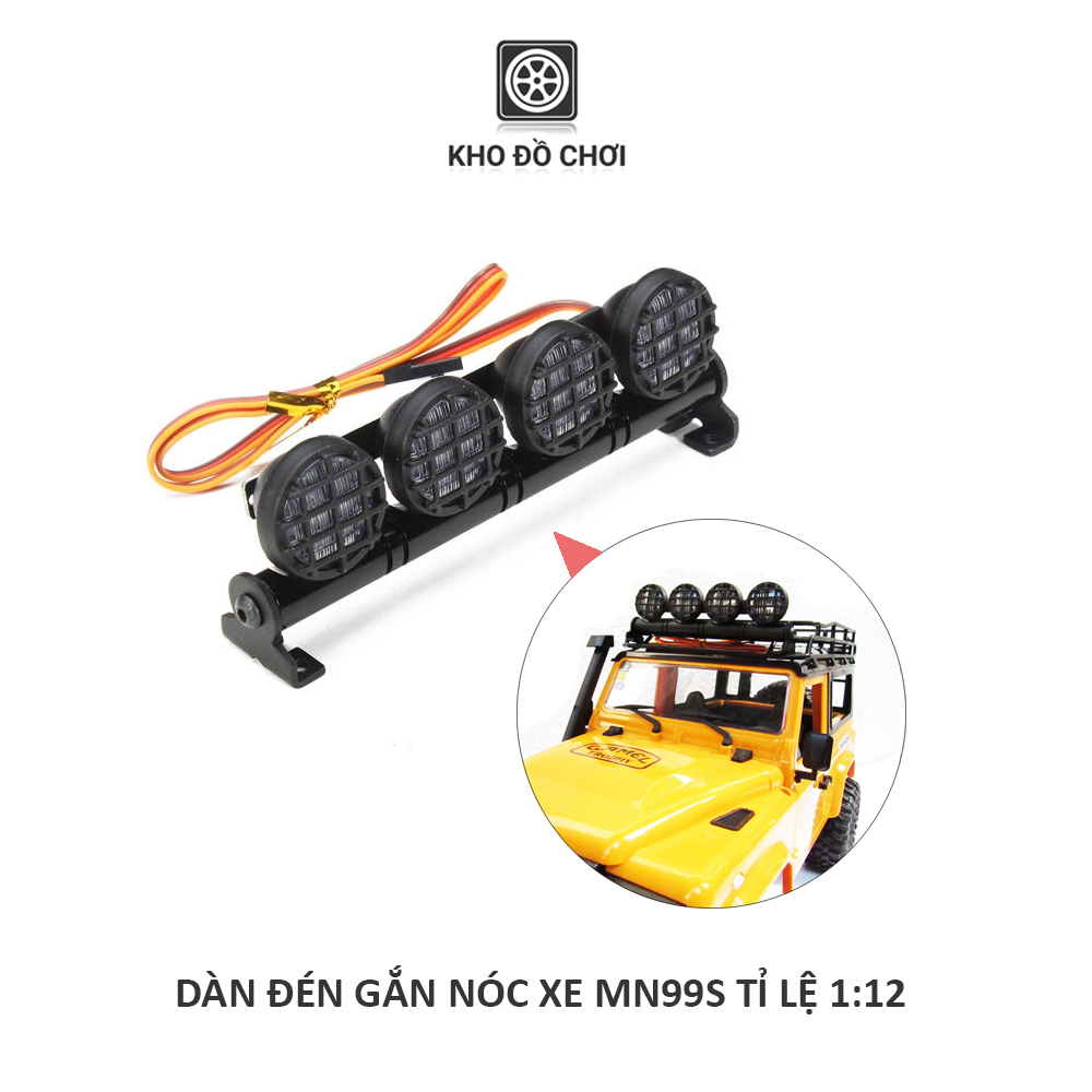 Dàn đèn tròn gắn nóc xe Land Rover Defender D90 - MN99s tỉ lệ 1:12