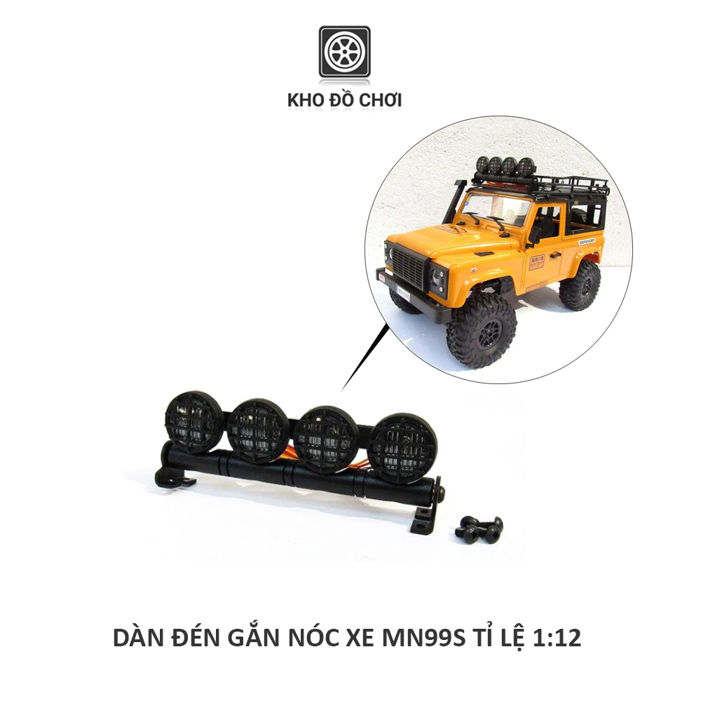 Dàn đèn tròn gắn nóc xe Land Rover Defender D90 - MN99s tỉ lệ 1:12