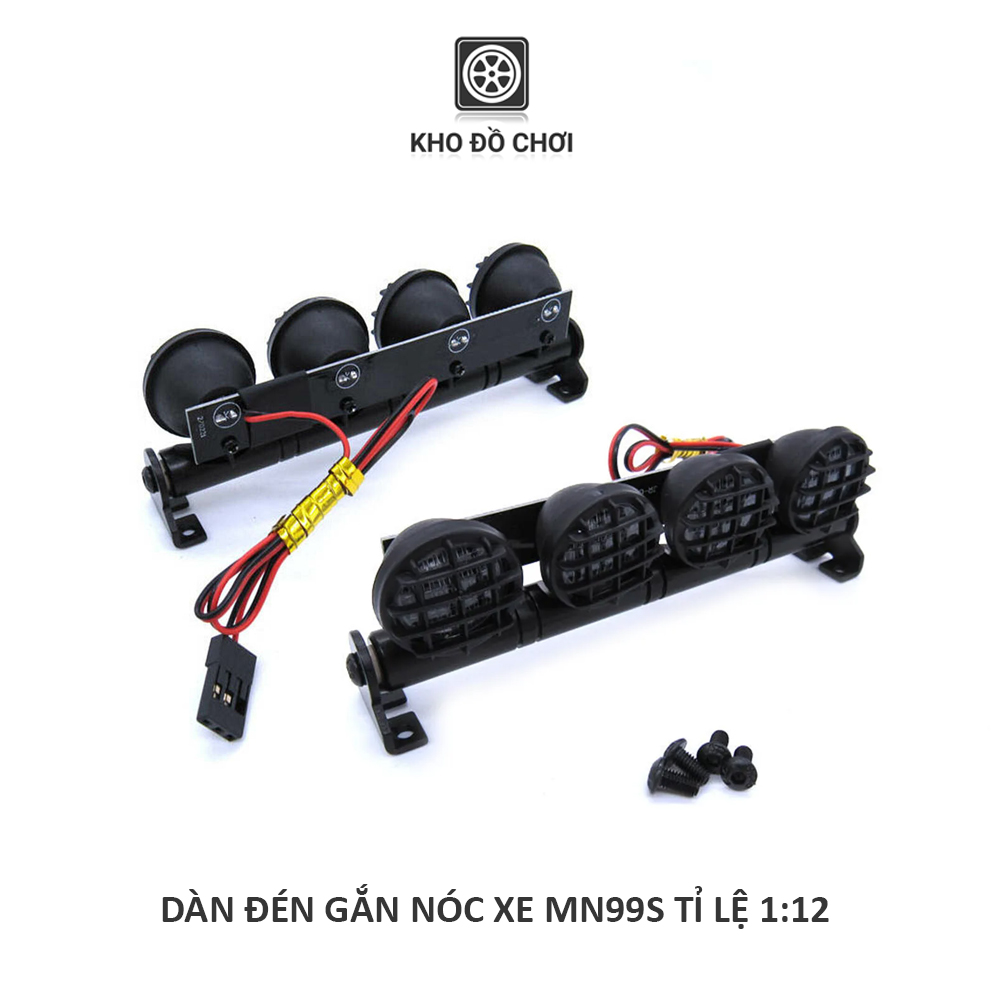 Dàn đèn tròn gắn nóc xe Land Rover Defender D90 - MN99s tỉ lệ 1:12