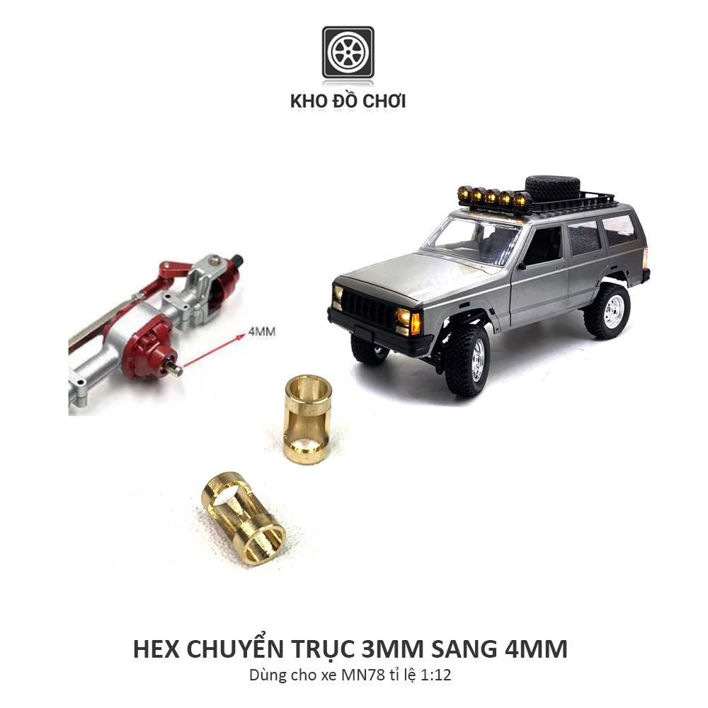 Hex chuyển trục 3MM sang 4MM dùng cho xe MN78 1:12