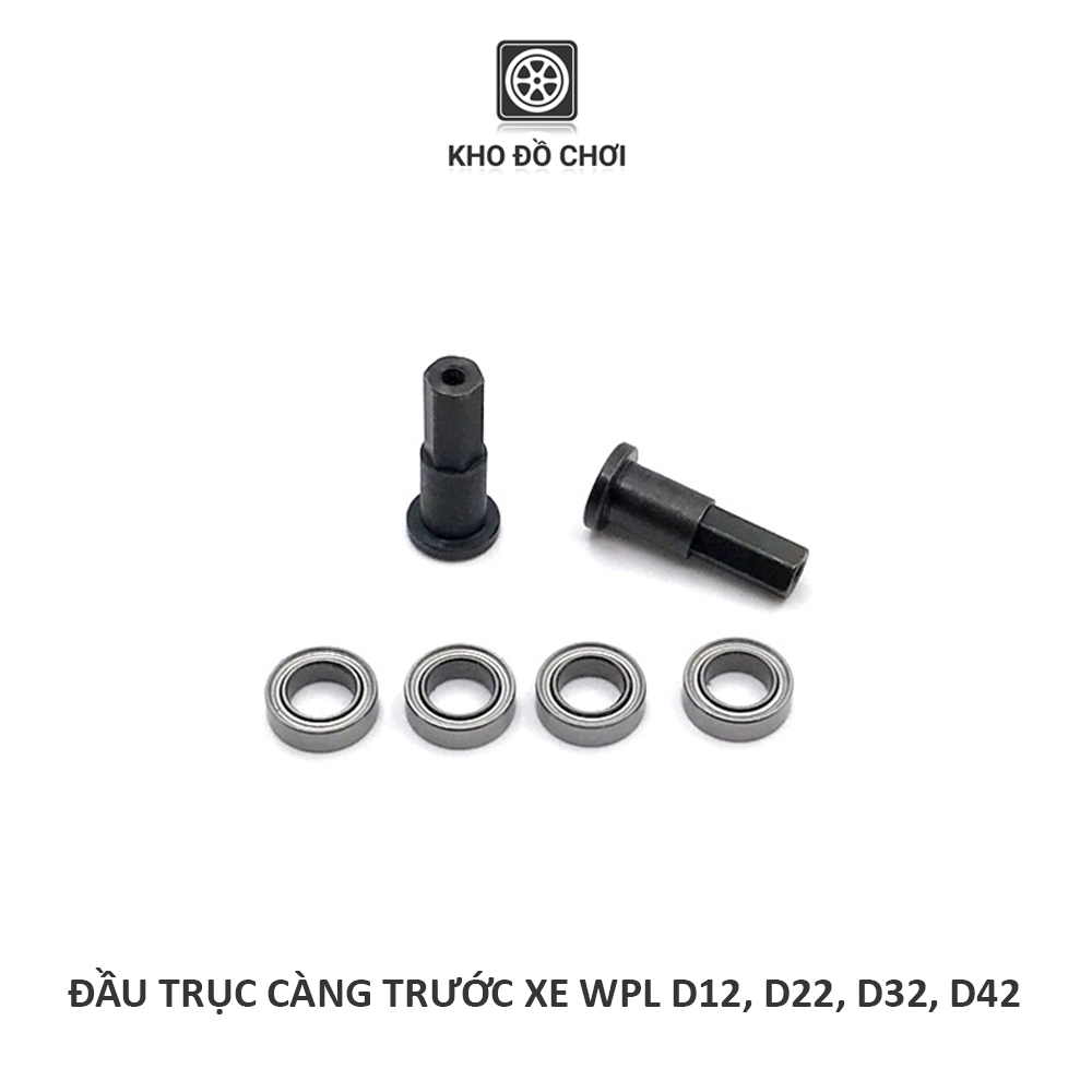 Bộ đầu trục kim loại lắp càng trước xe WPL D12, D22, D32, D42 tỉ lệ 1:10 - Hex 5mm