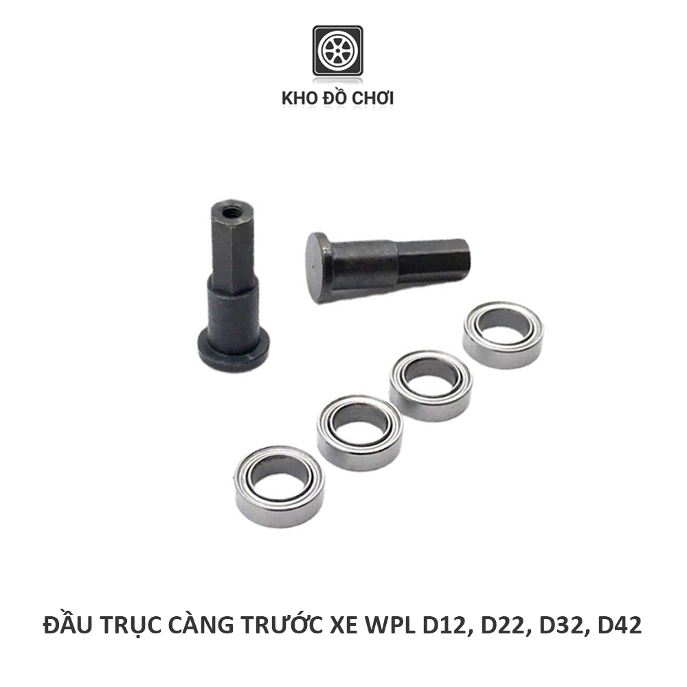 Bộ đầu trục kim loại lắp càng trước xe WPL D12, D22, D32, D42 tỉ lệ 1:10 - Hex 5mm