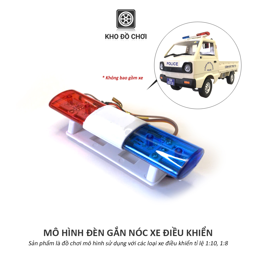Mô hình đèn gắn nóc xe đồ chơi điều khiển tỉ lệ 1:10, 1:8