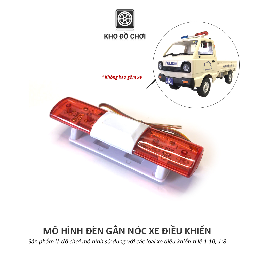 Mô hình đèn gắn nóc xe đồ chơi điều khiển tỉ lệ 1:10, 1:8