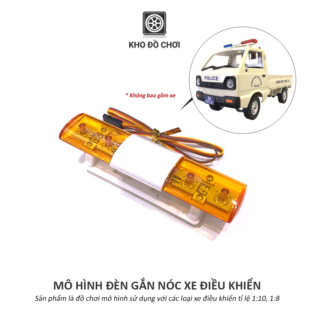Mô hình đèn gắn nóc xe đồ chơi điều khiển tỉ lệ 1:10, 1:8