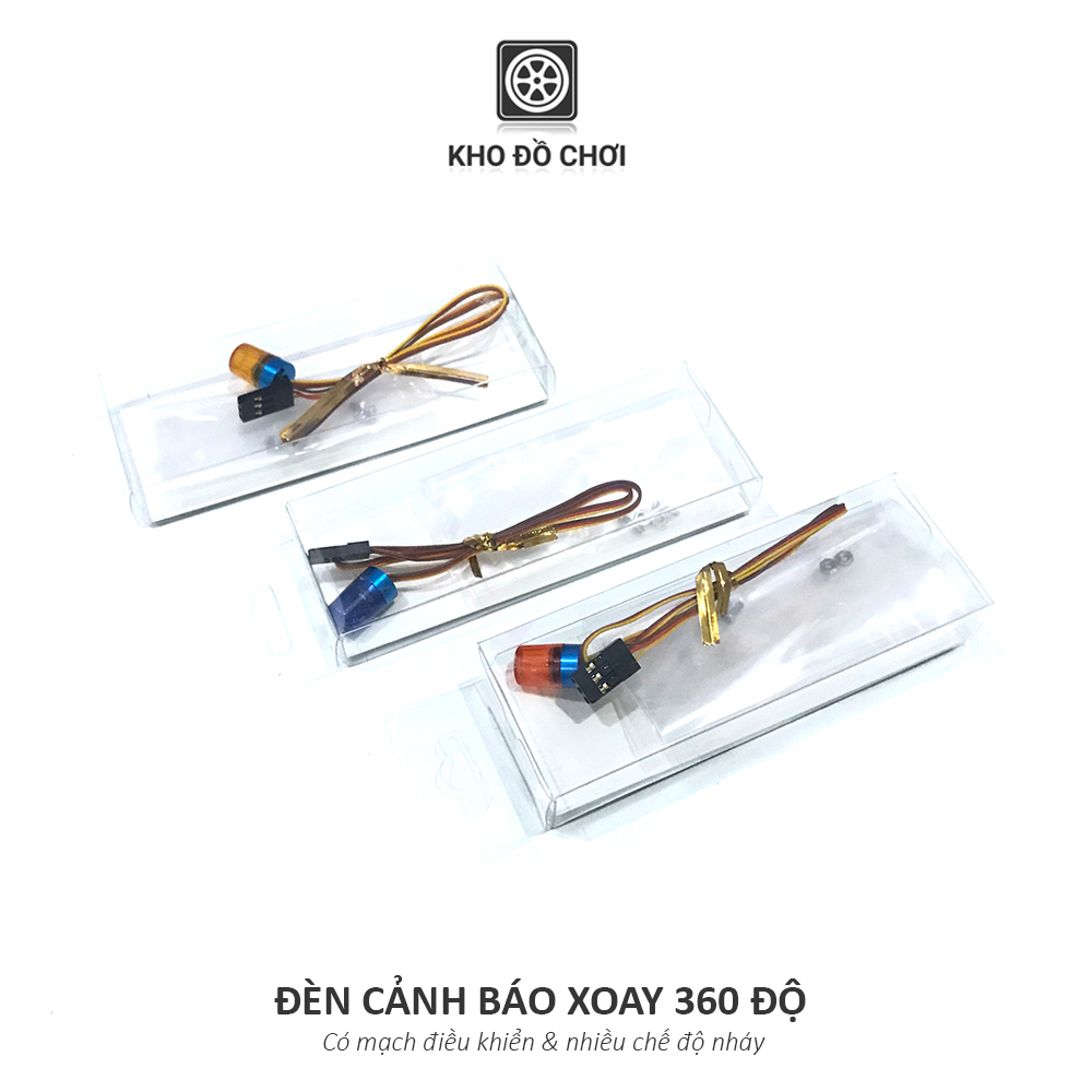 Đèn cảnh báo xoay 360 độ gắn nóc các loại xe RC tỉ lệ 1:10 | 1:8