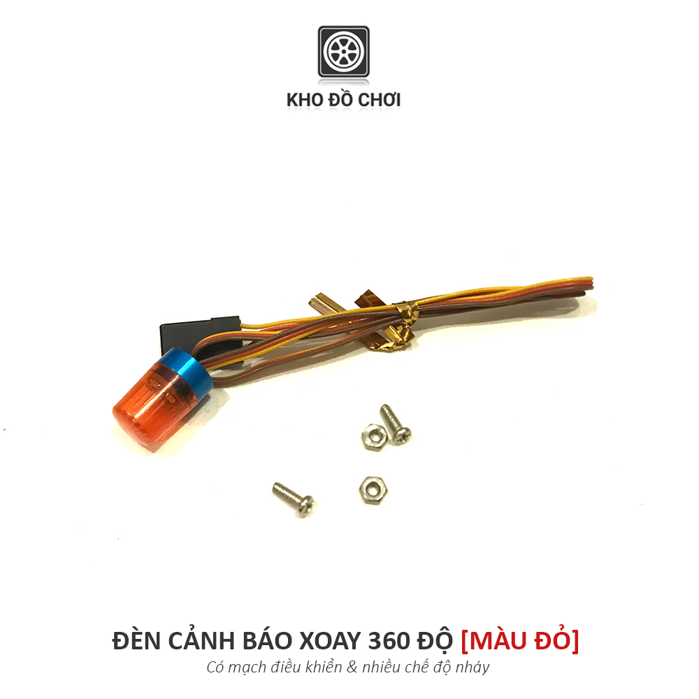 Đèn cảnh báo xoay 360 độ gắn nóc các loại xe RC tỉ lệ 1:10 | 1:8
