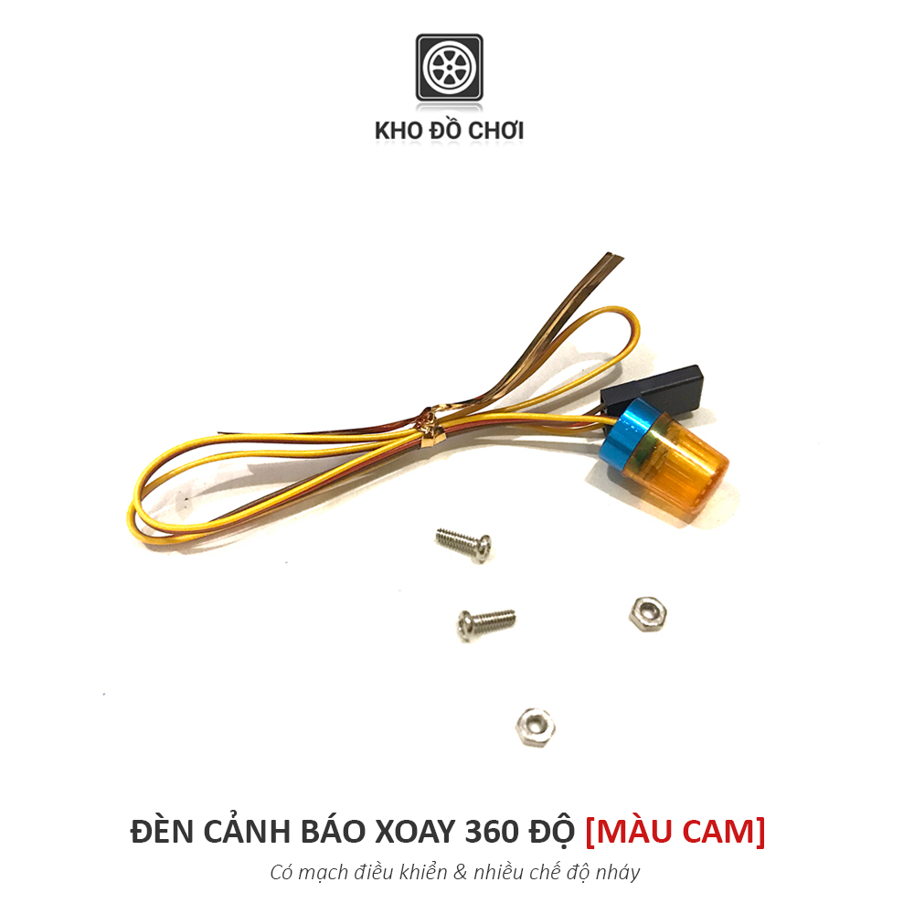 Đèn cảnh báo xoay 360 độ gắn nóc các loại xe RC tỉ lệ 1:10 | 1:8