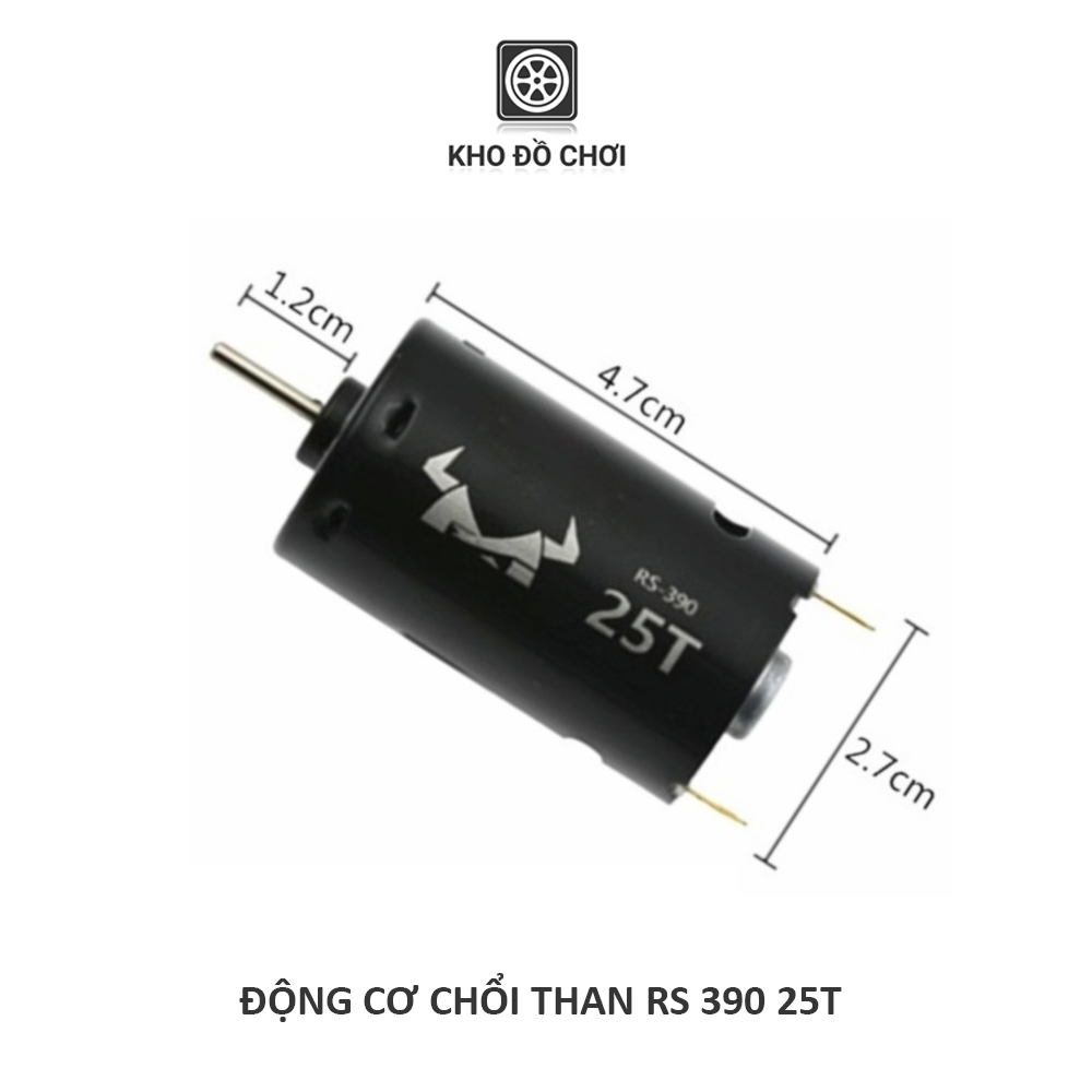 Động cơ chổi than 25T Motor RS 390 lắp cho xe MN86 tỉ lệ 1:12