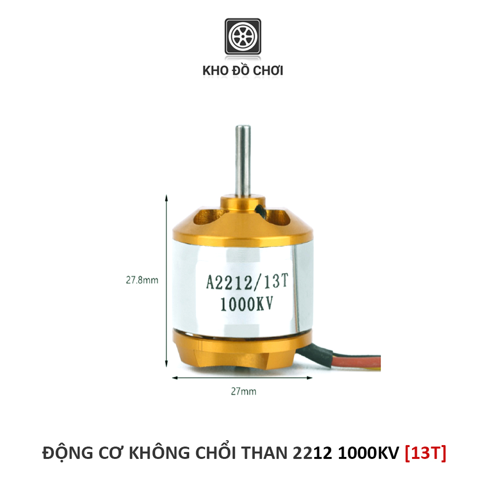 Động cơ không chổi than XXD A2212 5T/10T/13T - 1000/1400/2450KV (Brushless Motor)