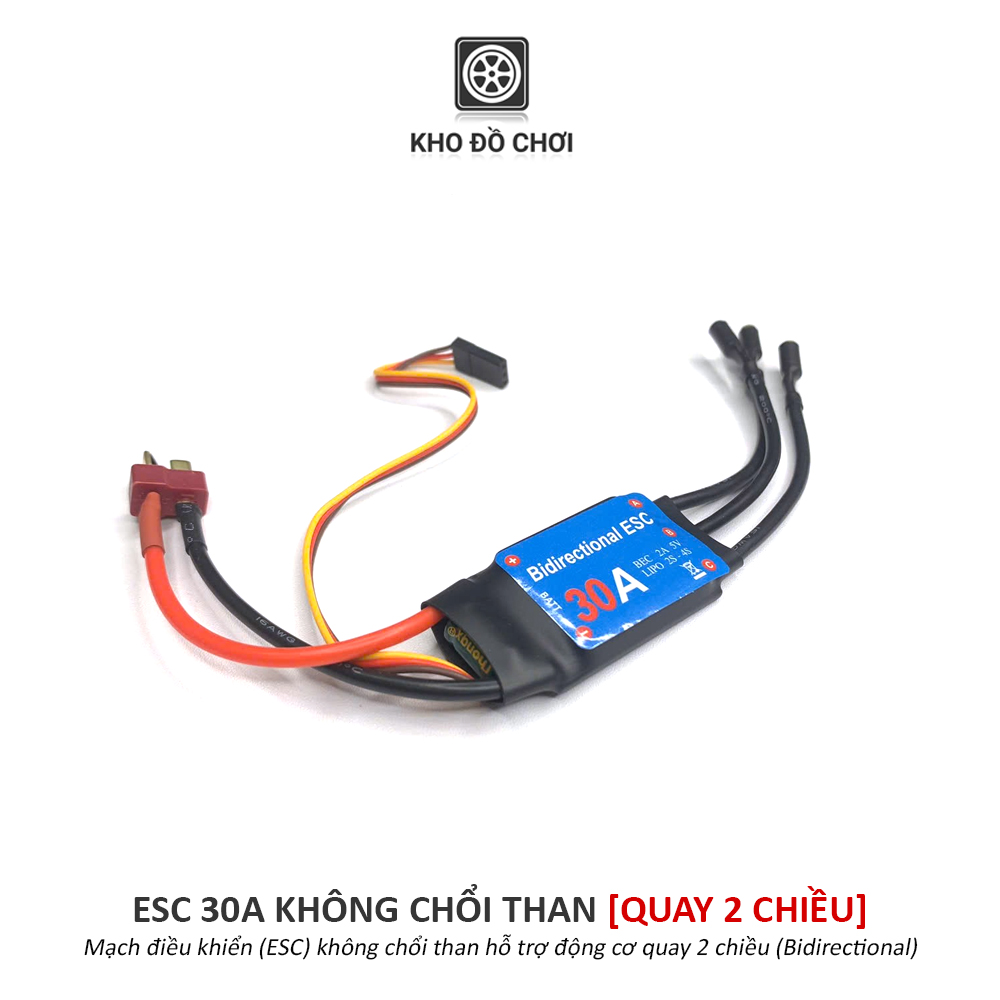 Mạch điều khiển ESC 30A/40A/60A không chổi than (Brushless) - hỗ trợ quay 2 chiều (Bidirectional)