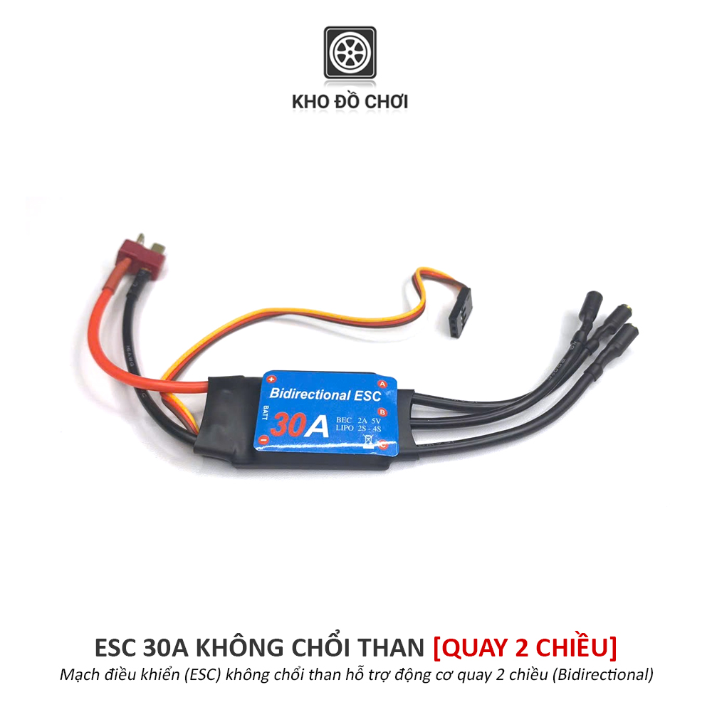 Mạch điều khiển ESC 30A/40A/60A không chổi than (Brushless) - hỗ trợ quay 2 chiều (Bidirectional)