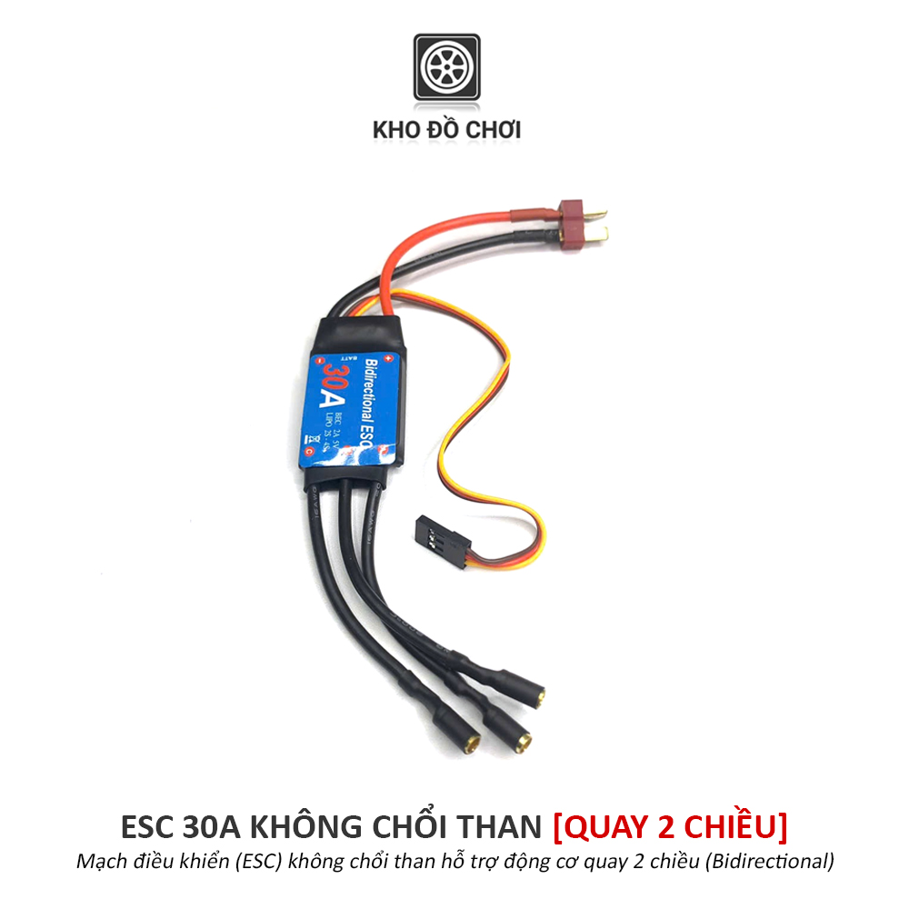 Mạch điều khiển ESC 30A/40A/60A không chổi than (Brushless) - hỗ trợ quay 2 chiều (Bidirectional)