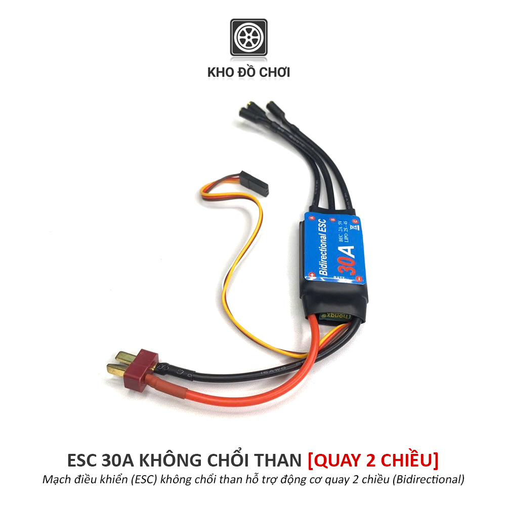 Mạch điều khiển ESC 30A/40A/60A không chổi than (Brushless) - hỗ trợ quay 2 chiều (Bidirectional)