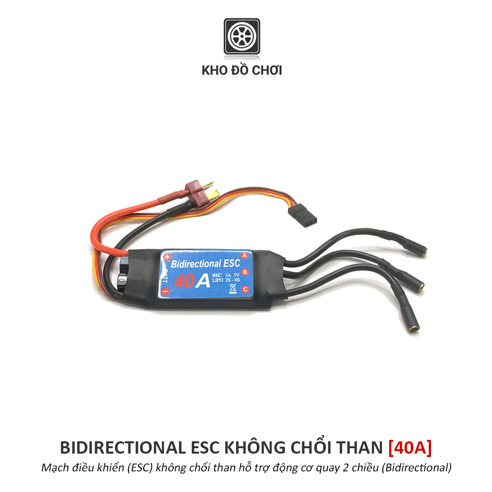 Mạch điều khiển ESC 30A/40A/60A không chổi than (Brushless) - hỗ trợ quay 2 chiều (Bidirectional)