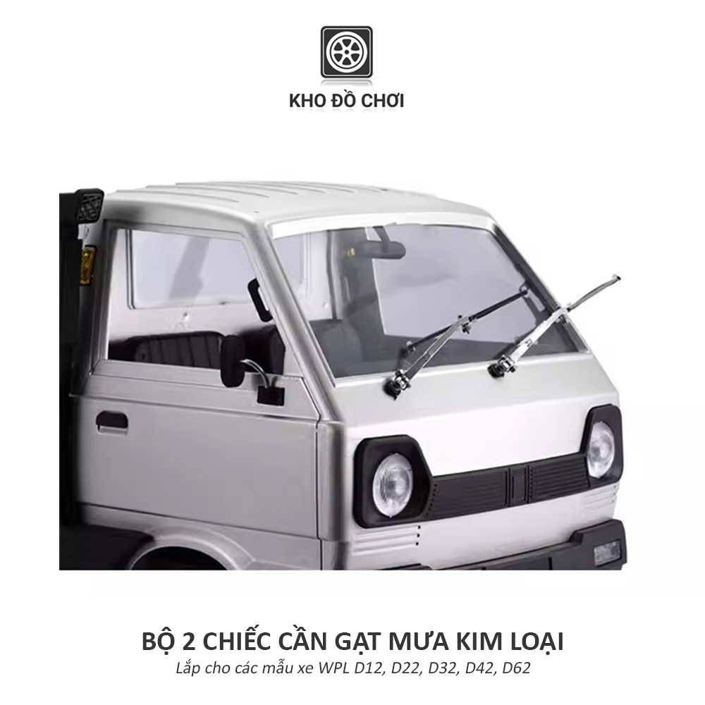 Bộ gạt mưa kim loại lắp cho xe WPL D12, D22, D32, D42, D62, D64