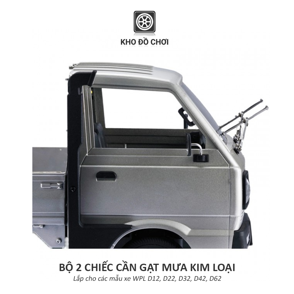 Bộ gạt mưa kim loại lắp cho xe WPL D12, D22, D32, D42, D62, D64