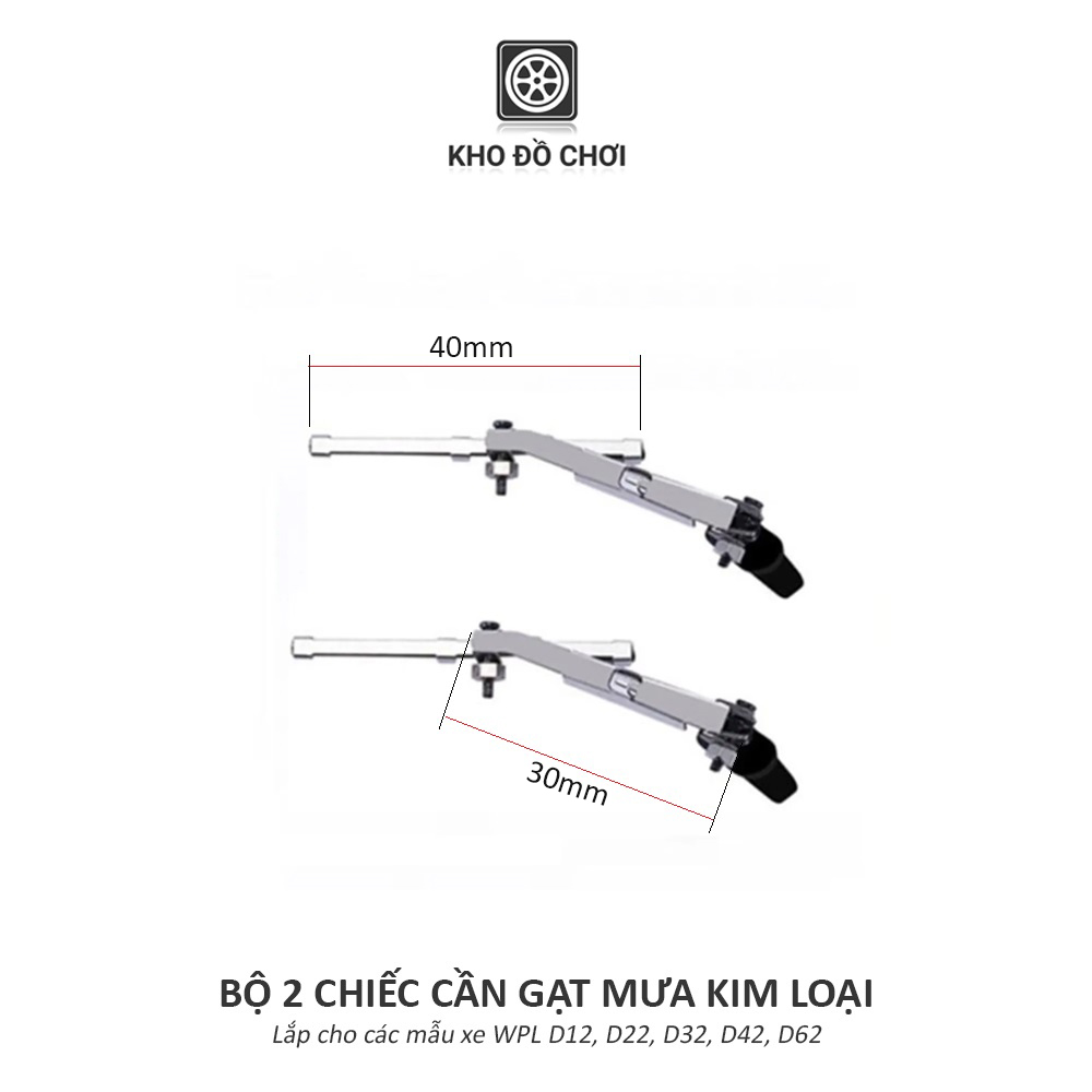 Bộ gạt mưa kim loại lắp cho xe WPL D12, D22, D32, D42, D62, D64