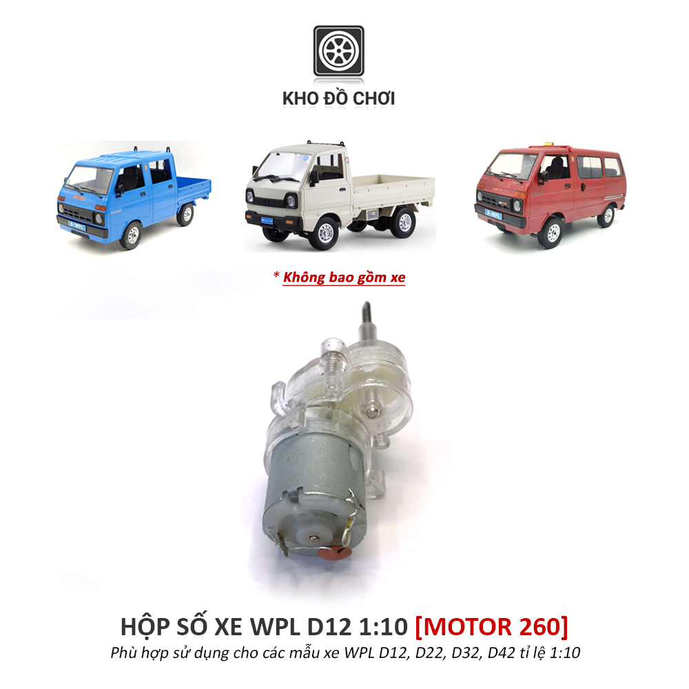 Hộp số lắp cho xe WPL D12 tỉ lệ 1:10 - Motor 260
