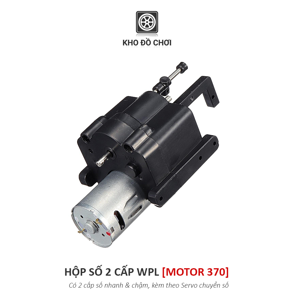 Hộp số 2 cấp WPL + Motor 370 + Servo 9G