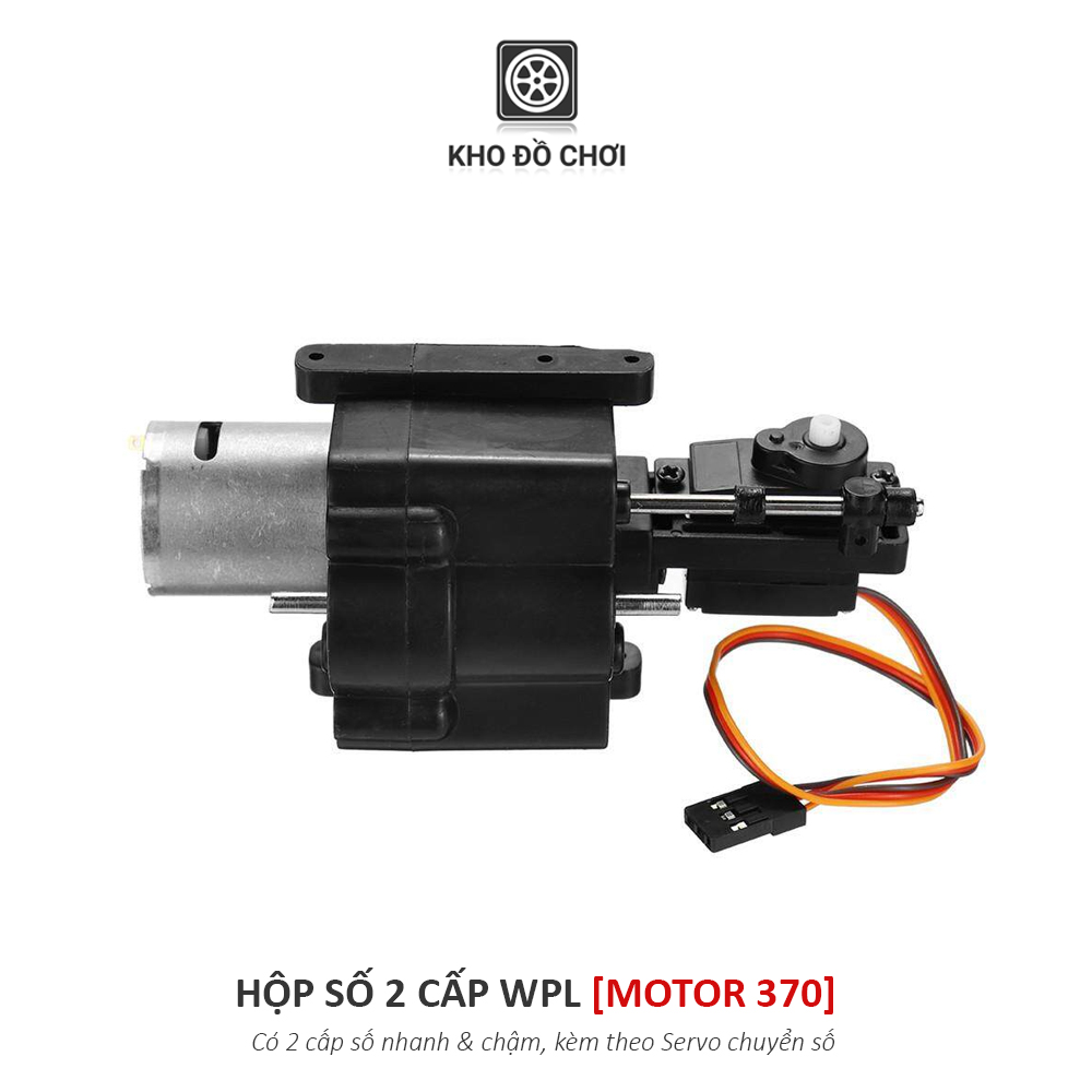 Hộp số 2 cấp WPL + Motor 370 + Servo 9G