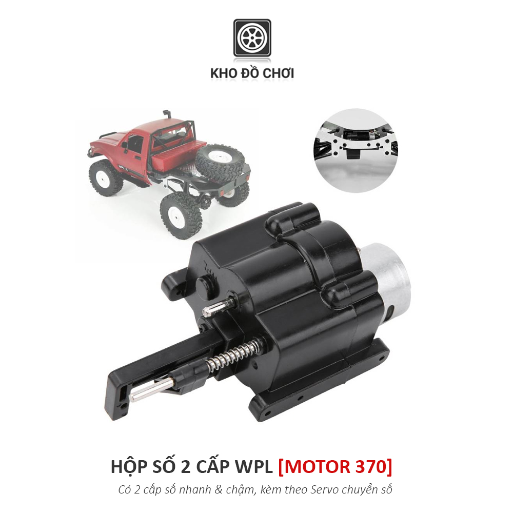 Hộp số 2 cấp WPL + Motor 370 + Servo 9G