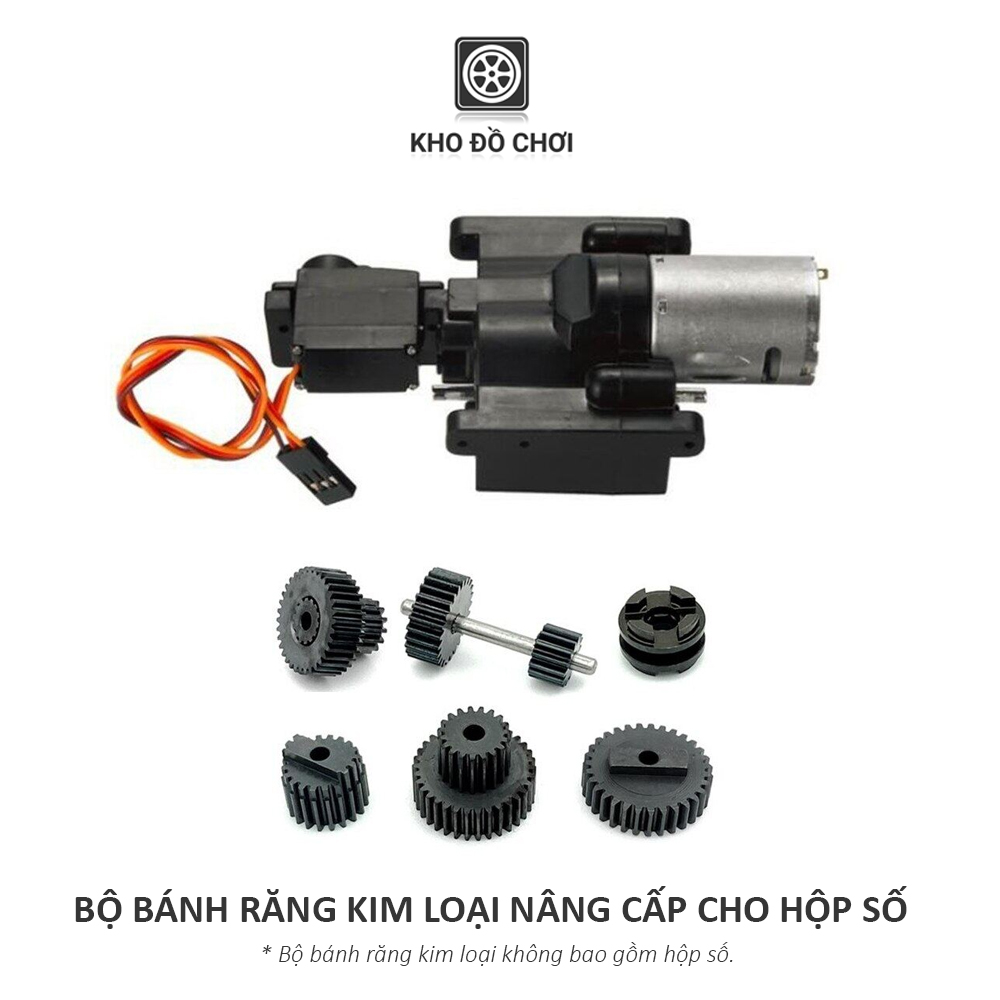 Hộp số 2 cấp WPL + Motor 370 + Servo 9G