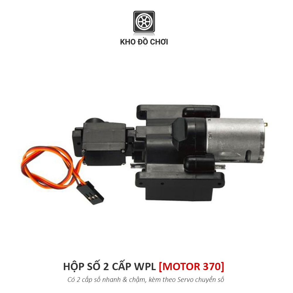 Hộp số 2 cấp WPL + Motor 370 + Servo 9G