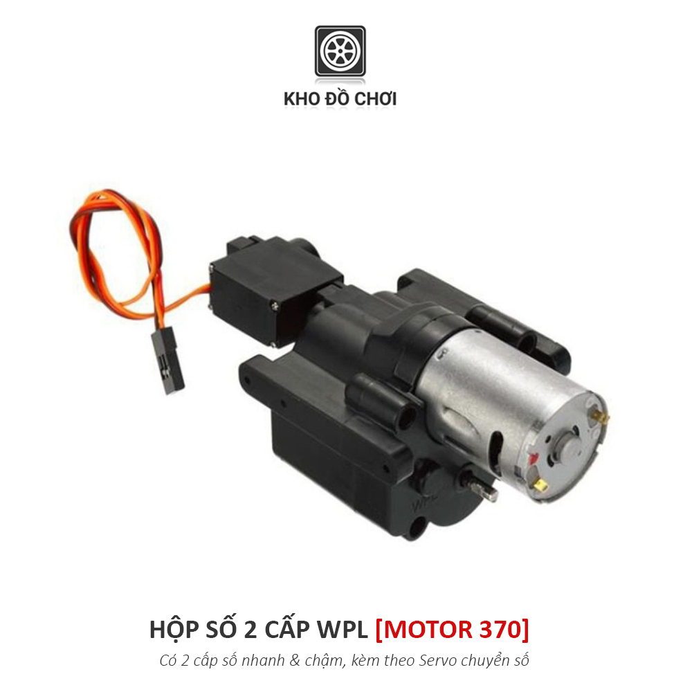 Hộp số 2 cấp WPL + Motor 370 + Servo 9G