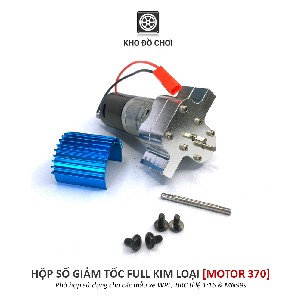 Hộp số giảm tốc full kim loại WPL + Motor 370 (Đi chậm, leo khỏe)