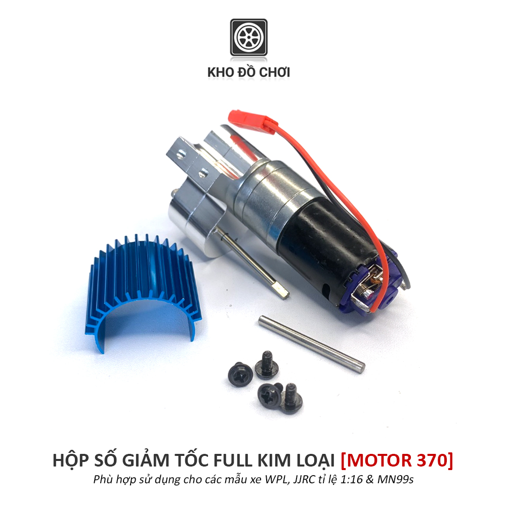 Hộp số giảm tốc full kim loại WPL + Motor 370 (Đi chậm, leo khỏe)