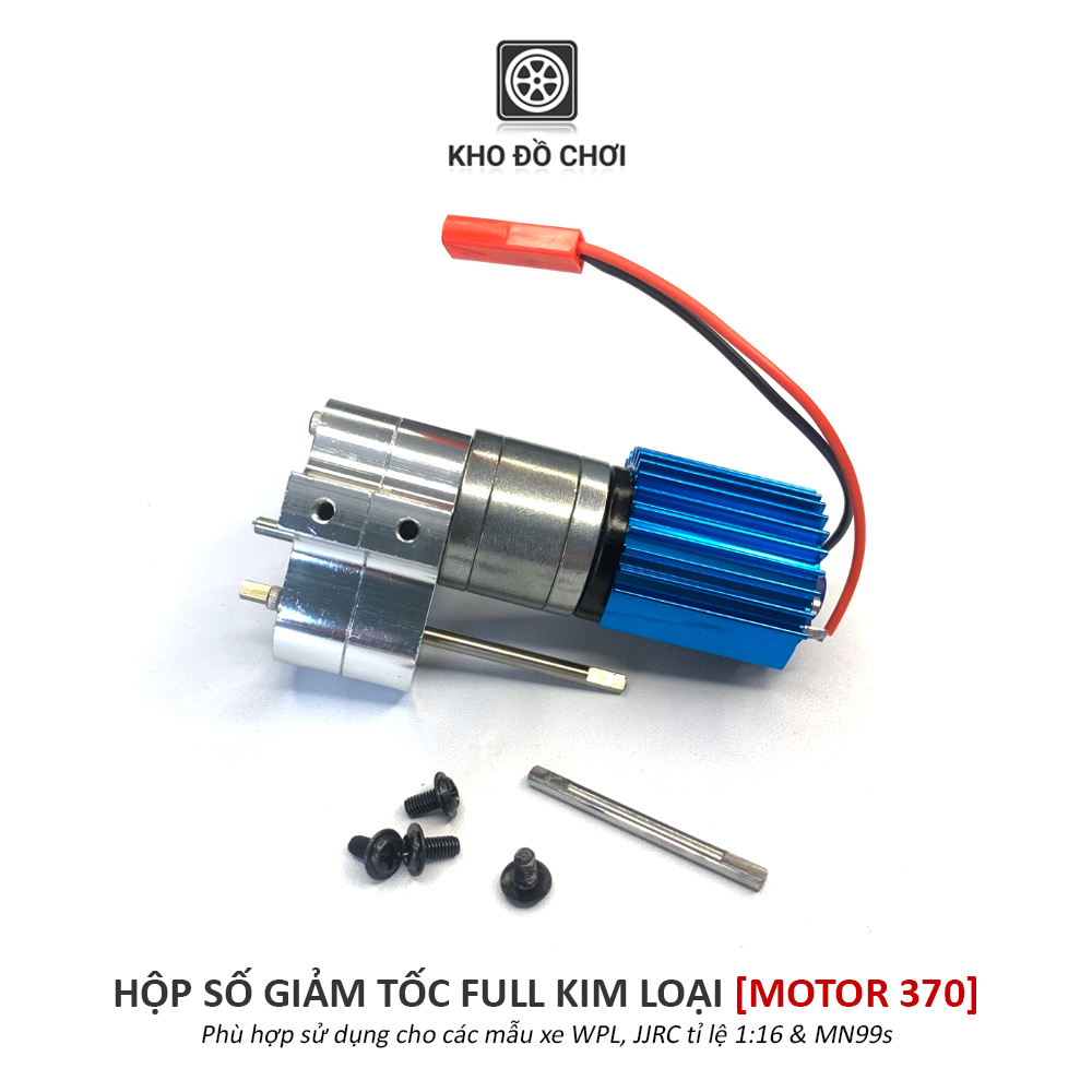 Hộp số giảm tốc full kim loại WPL + Motor 370 (Đi chậm, leo khỏe)