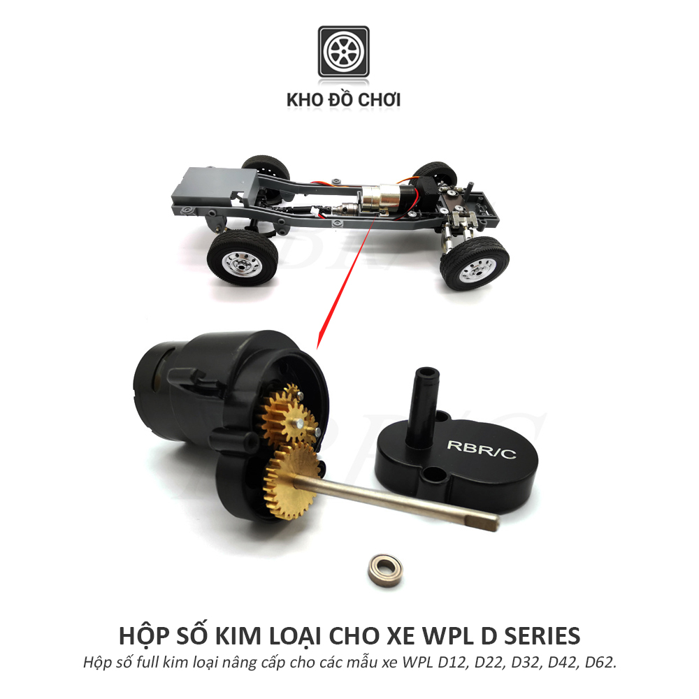 Hộp số kim loại lắp cho xe WPL D12, D22, D32, D42, D62, D64