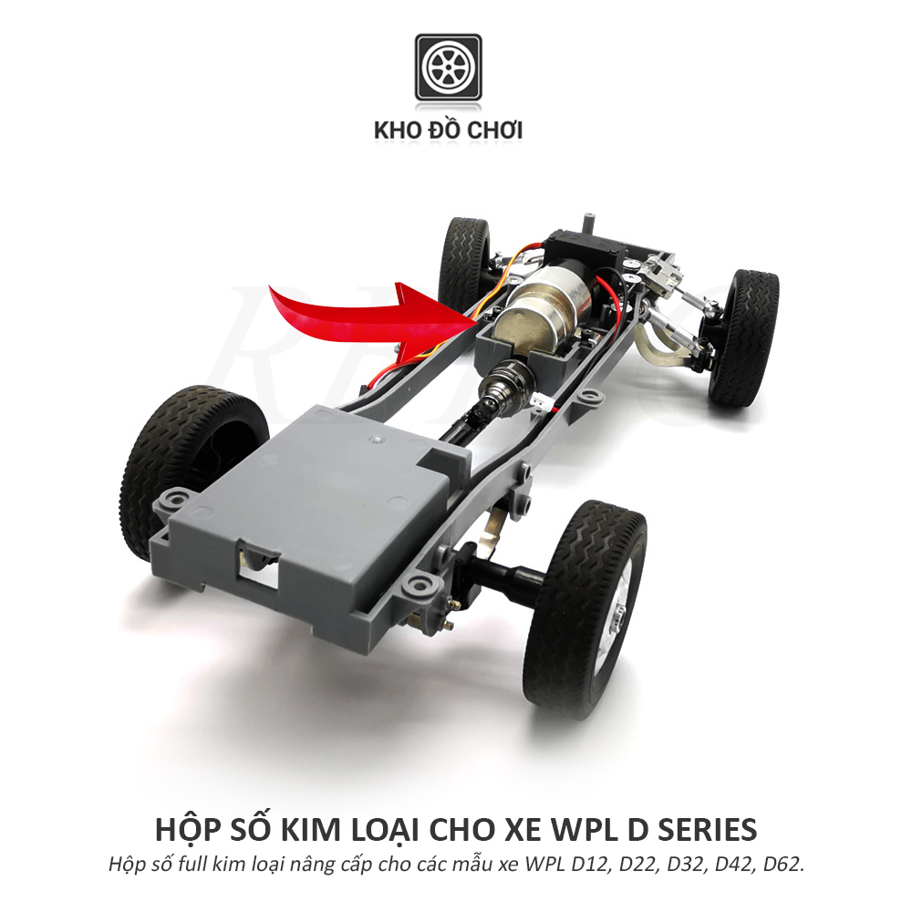 Hộp số kim loại lắp cho xe WPL D12, D22, D32, D42, D62, D64