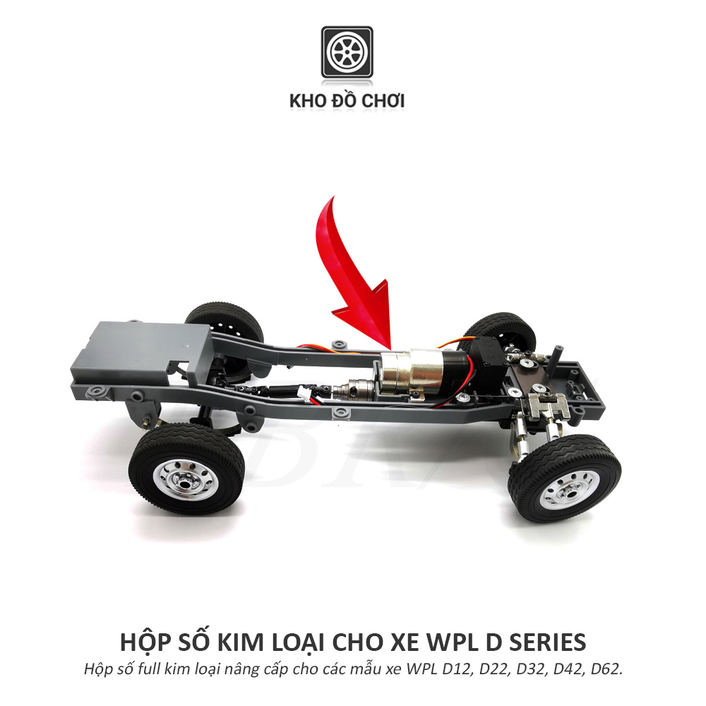 Hộp số kim loại lắp cho xe WPL D12, D22, D32, D42, D62, D64