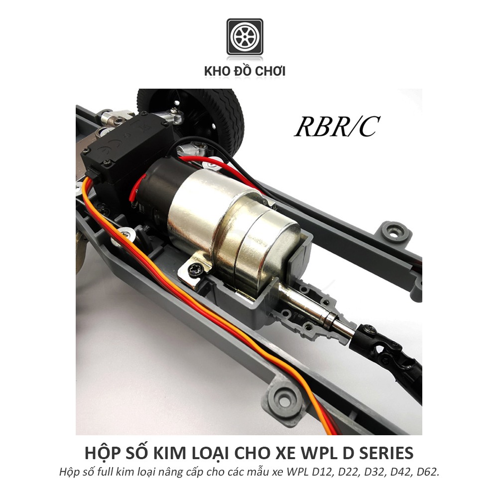 Hộp số kim loại lắp cho xe WPL D12, D22, D32, D42, D62, D64
