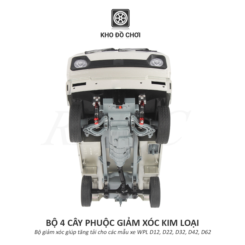 Bộ giảm xóc phuộc kim loại lắp cho xe WPL D12, D22, D32, D42, D62