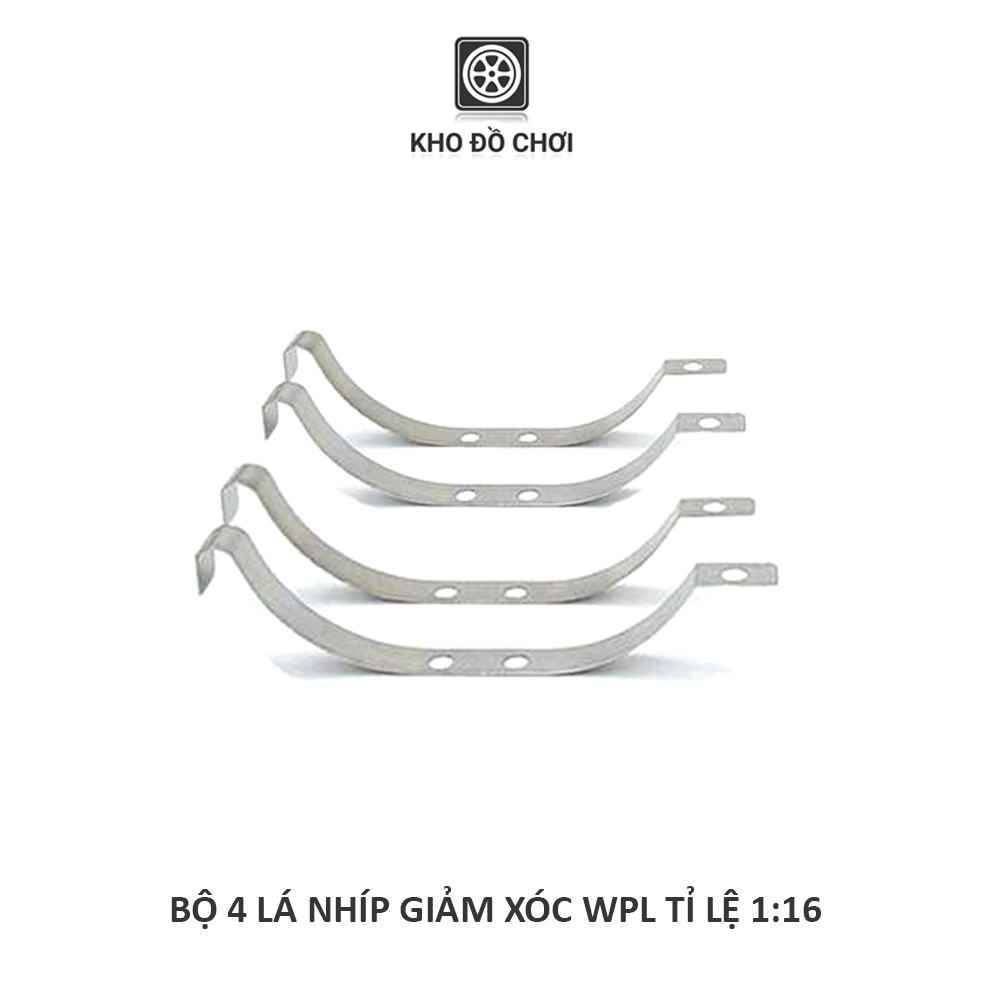 Bộ 4 lá nhíp kim loại lắp cho xe tải WPL, JJRC tỉ lệ 1:16