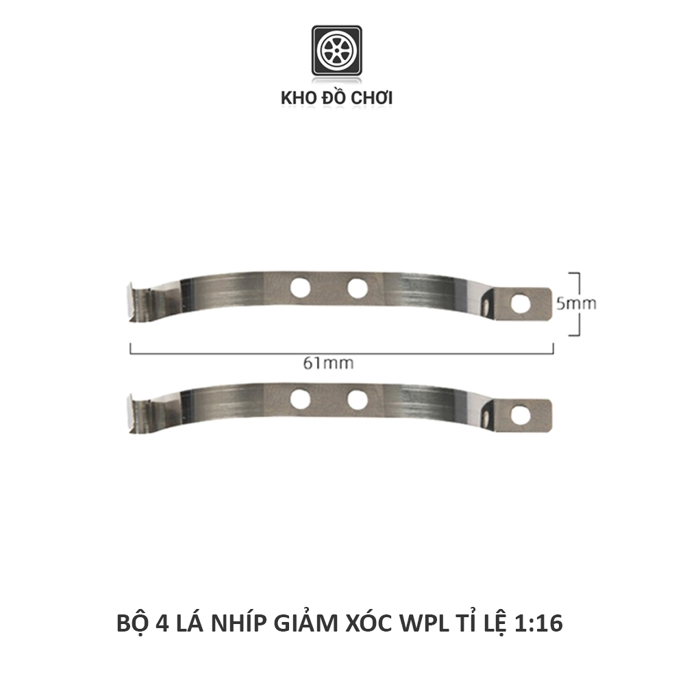Bộ 4 lá nhíp kim loại lắp cho xe tải WPL, JJRC tỉ lệ 1:16
