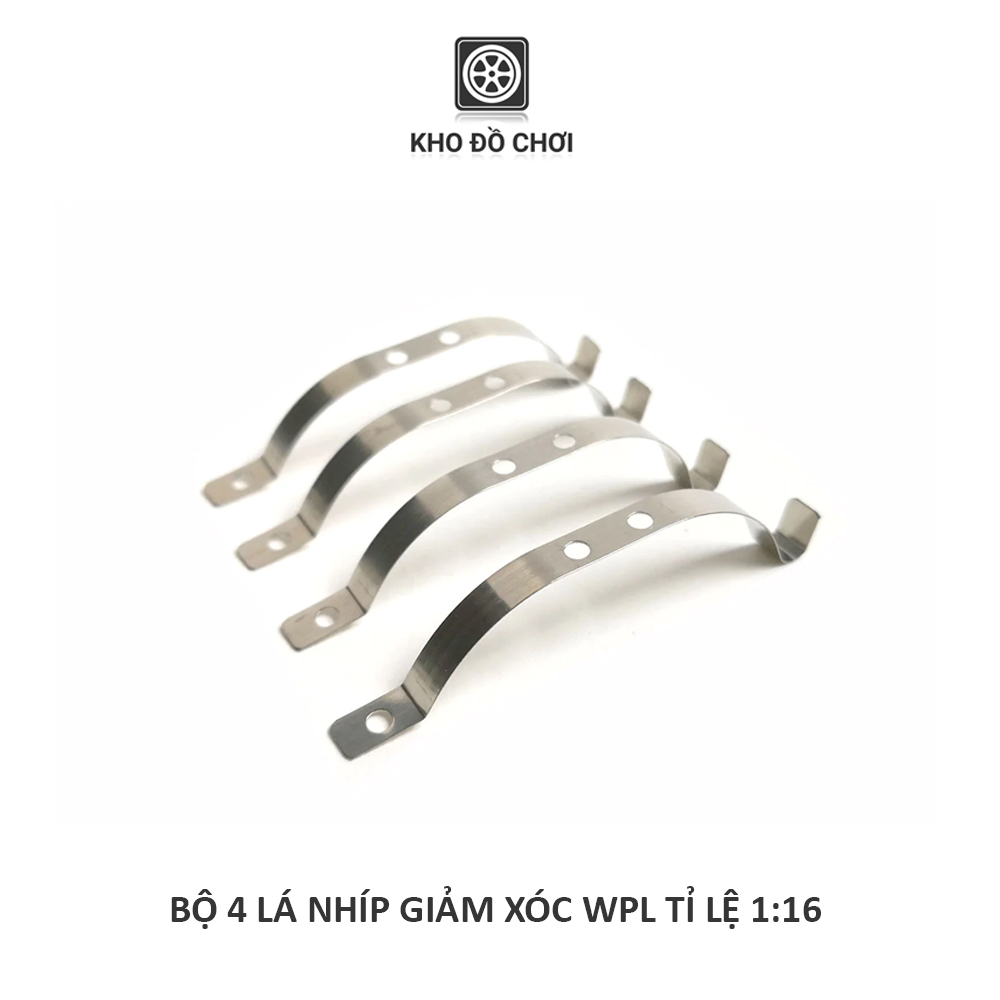 Bộ 4 lá nhíp kim loại lắp cho xe tải WPL, JJRC tỉ lệ 1:16