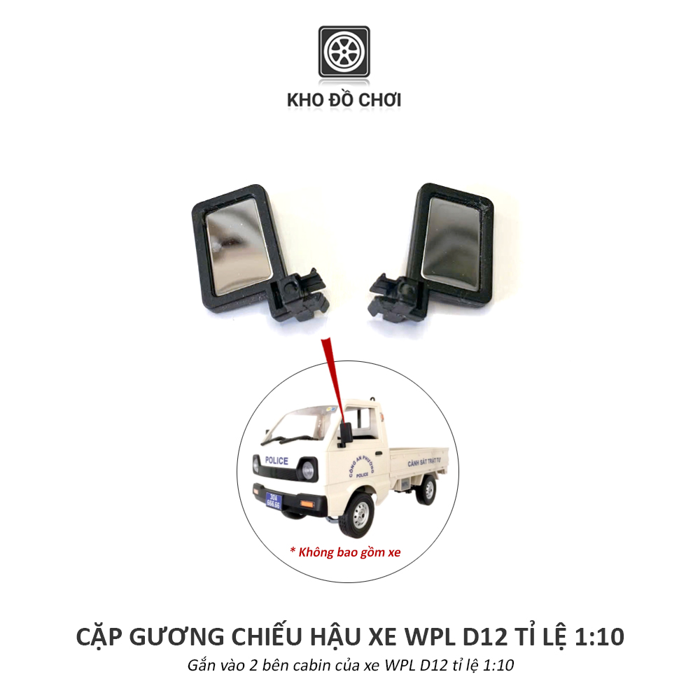 Cặp gương chiếu hậu gắn xe WPL D12 tỉ lệ 1:10