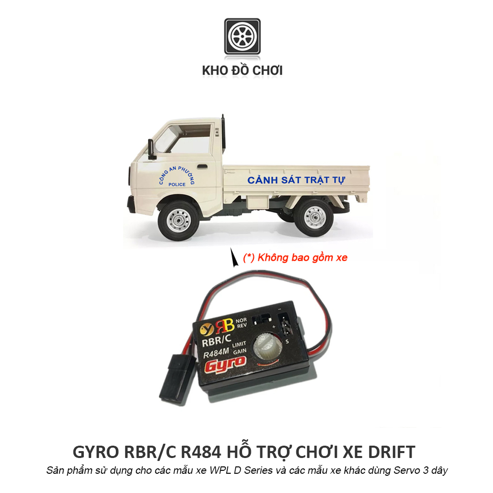 Gyro RBR/C R484M hỗ trợ lái Drift cho xe WPL D12, D22, D32, D42 tỉ lệ 1:10
