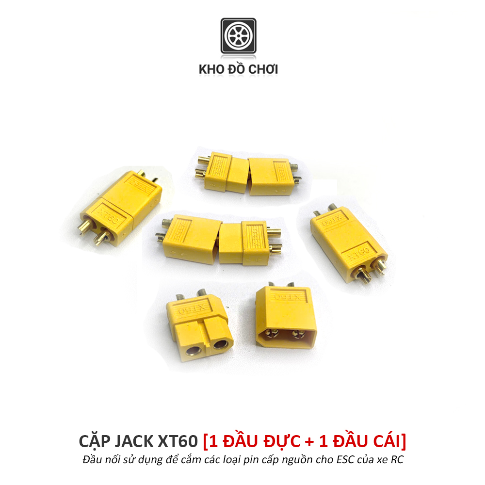 Cặp Jack XT60 (1 đầu đực + đầu cái)