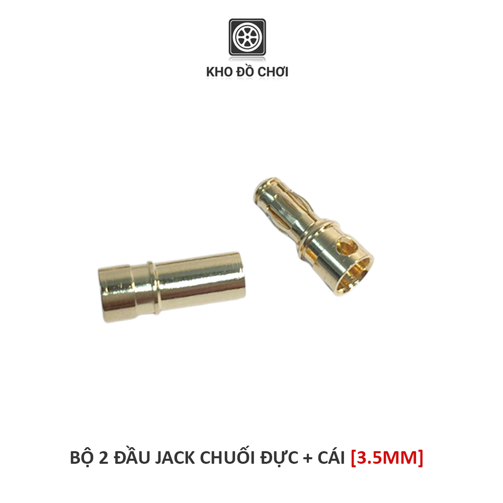 Bộ 2 đầu Jack chuối Đực, Cái 3.5MM, 4.0MM (Banana Head)