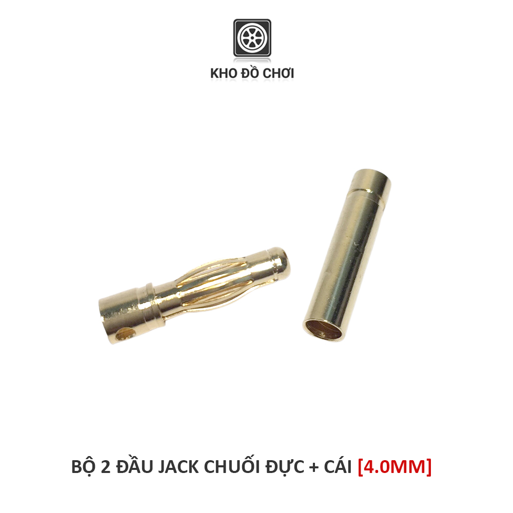 Bộ 2 đầu Jack chuối Đực, Cái 3.5MM, 4.0MM (Banana Head)