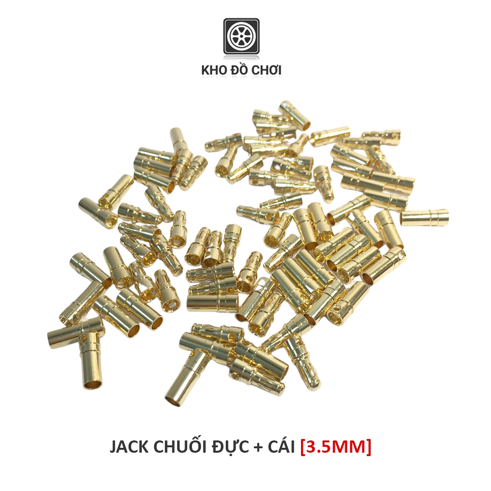 Bộ 2 đầu Jack chuối Đực, Cái 3.5MM, 4.0MM (Banana Head)