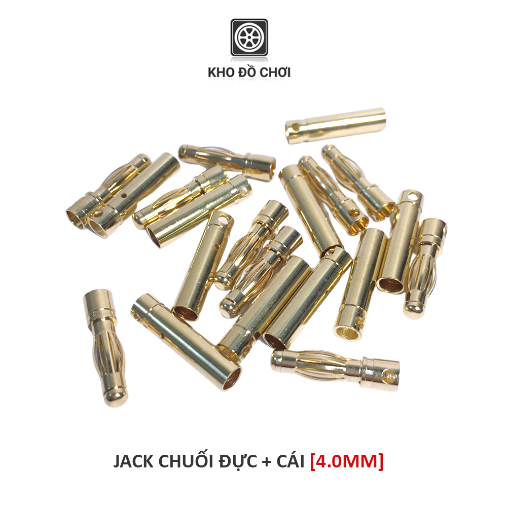 Bộ 2 đầu Jack chuối Đực, Cái 3.5MM, 4.0MM (Banana Head)