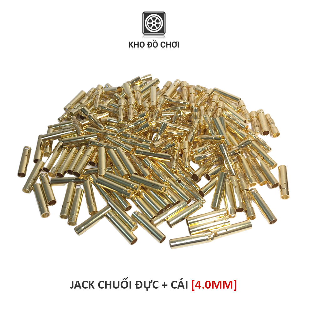Bộ 2 đầu Jack chuối Đực, Cái 3.5MM, 4.0MM (Banana Head)