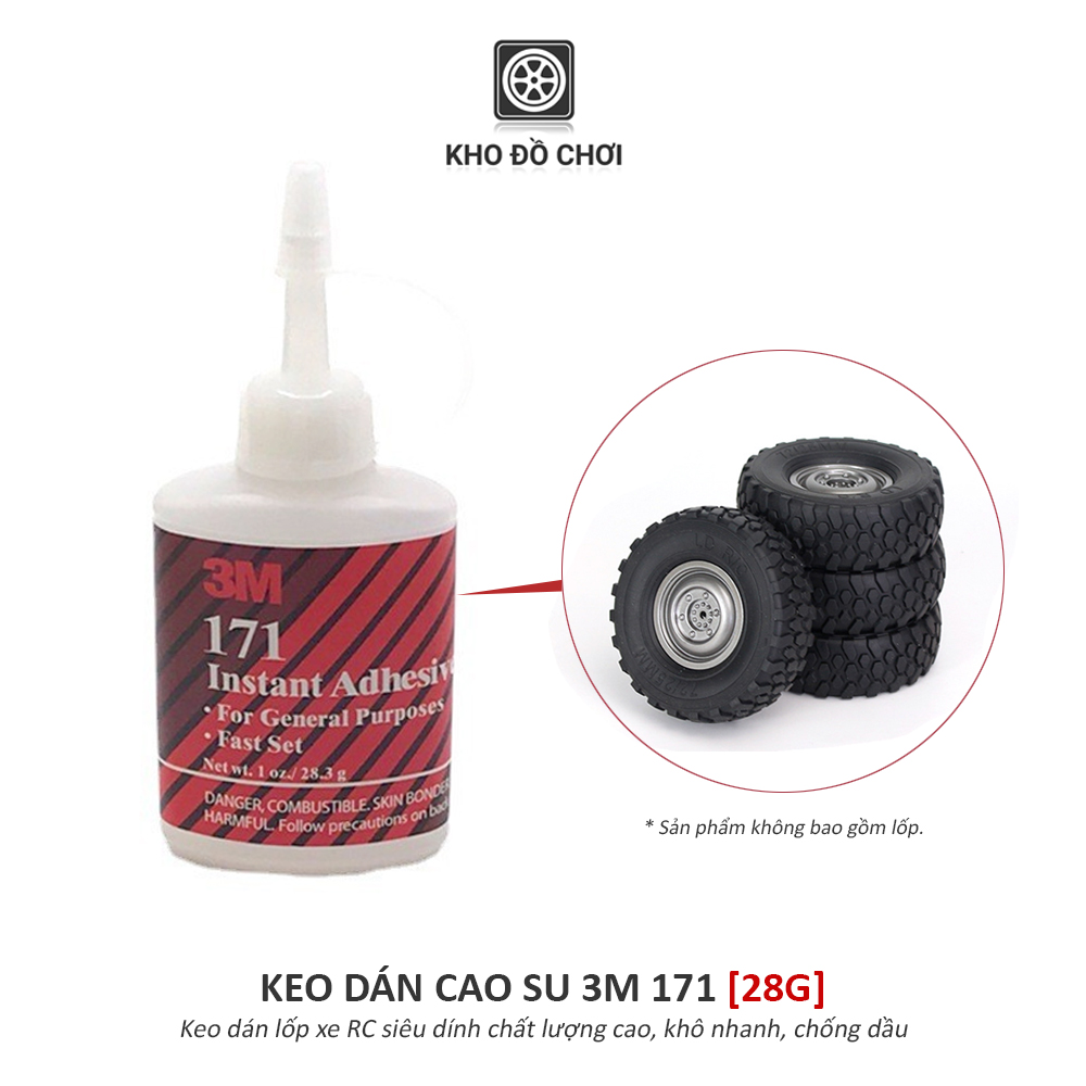 Keo dán cao su 3M 171 khô nhanh - dán lốp xe RC (28.3g)