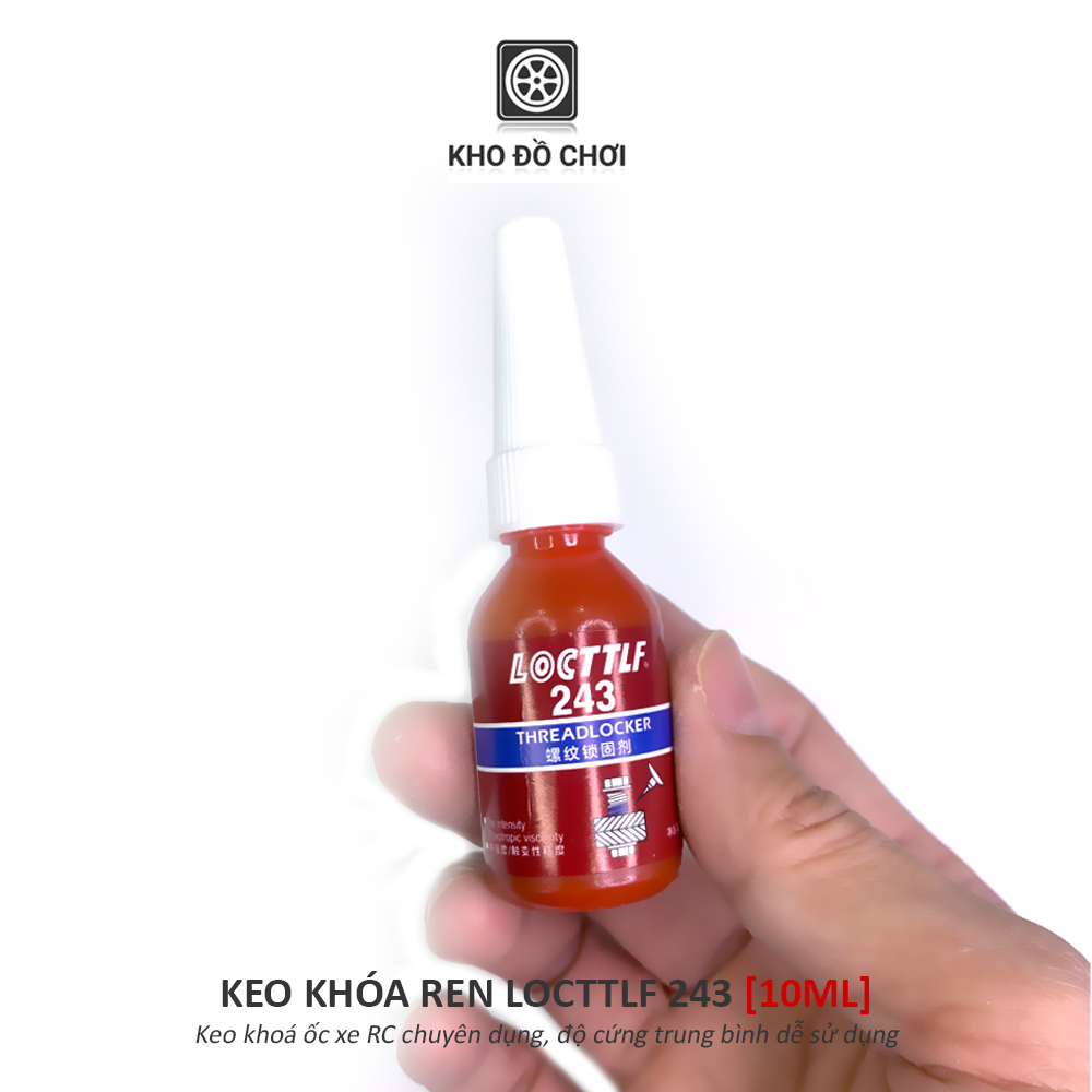 Keo khóa ren LocTTLF 222, 243 chống tuôn ốc, độ cứng nhẹ & vừa